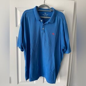 Tommy Bahama Men’s Bright Blue Polo with Coral Logo